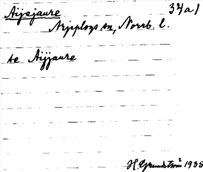 Bild på arkivkortet för arkivposten Aijejaure, se Aijejaure