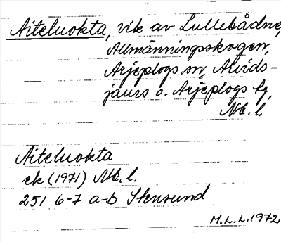 Bild på arkivkortet för arkivposten Aiteluokta