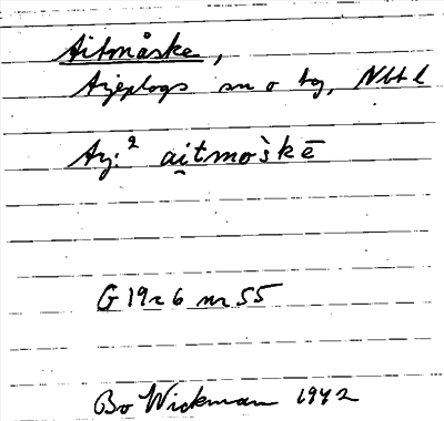 Bild på arkivkortet för arkivposten Aitmåske