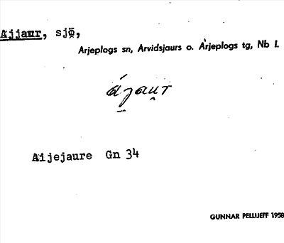 Bild på arkivkortet för arkivposten Ajjaur