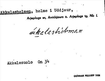 Bild på arkivkortet för arkivposten Akkelesholmen