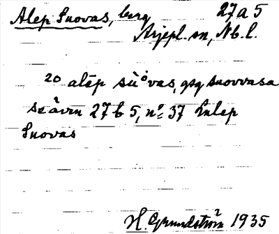 Bild på arkivkortet för arkivposten Alep Suovas