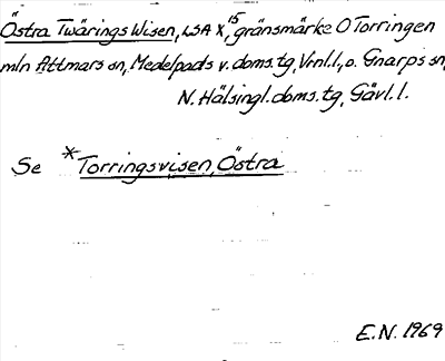 Bild på arkivkortet för arkivposten Östra Twärings Wisen