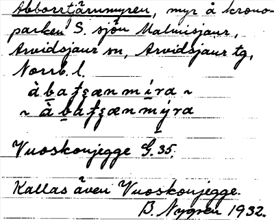 Bild på arkivkortet för arkivposten Abborrtjärnmyren
