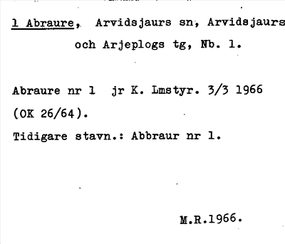 Bild på arkivkortet för arkivposten Abraure