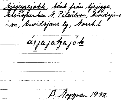 Bild på arkivkortet för arkivposten Ajejeggejokk