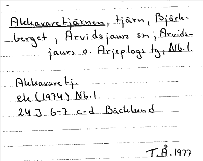 Bild på arkivkortet för arkivposten Akkavaretjärnen