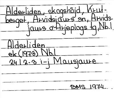 Bild på arkivkortet för arkivposten Alderliden