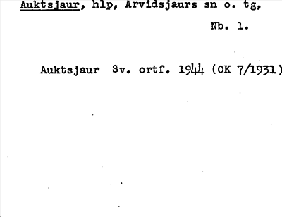 Bild på arkivkortet för arkivposten Auktsjaur