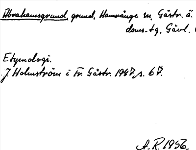 Bild på arkivkortet för arkivposten Abrahamsgrund