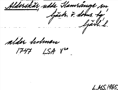 Bild på arkivkortet för arkivposten Alderskär