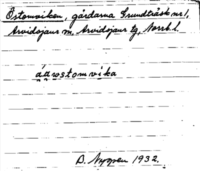 Bild på arkivkortet för arkivposten Östomviken