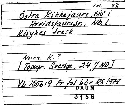 Bild på arkivkortet för arkivposten Östra Kikkejaure