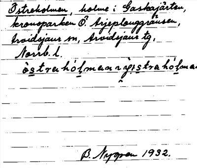 Bild på arkivkortet för arkivposten Östreholmen