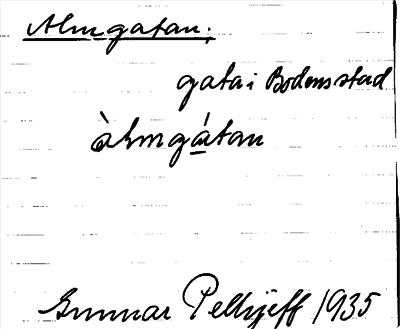 Bild på arkivkortet för arkivposten Almgatan