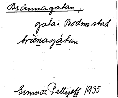 Bild på arkivkortet för arkivposten Brännagatan