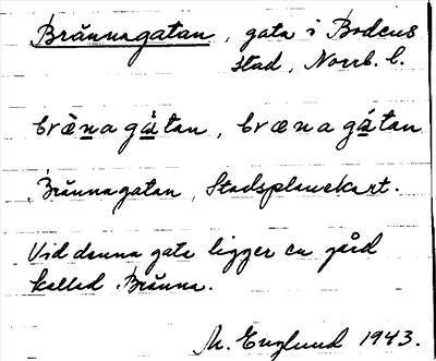 Bild på arkivkortet för arkivposten Brännagatan