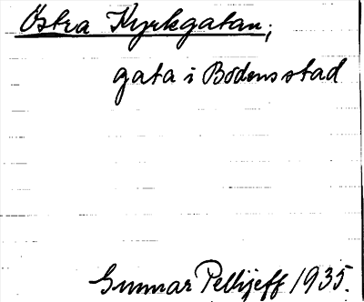 Bild på arkivkortet för arkivposten Östra Kyrkgatan