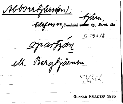 Bild på arkivkortet för arkivposten Abborrtjärn(en)