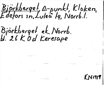 Bild på arkivkortet för arkivposten Björkberget