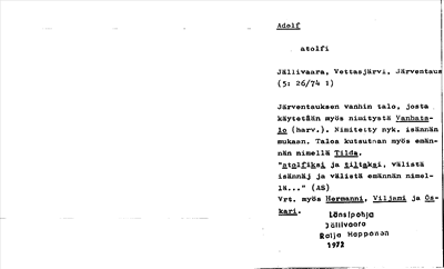 Bild på arkivkortet för arkivposten Adolf