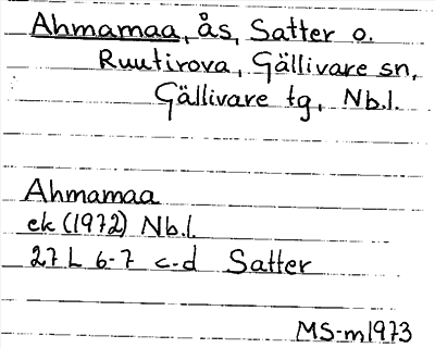 Bild på arkivkortet för arkivposten Ahmamaa
