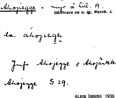 Bild på arkivkortet för arkivposten Ahojiegge