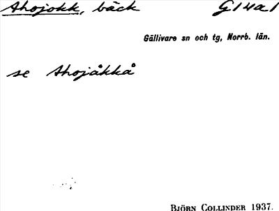 Bild på arkivkortet för arkivposten Ahojokk
