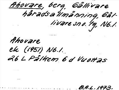Bild på arkivkortet för arkivposten Ahovare