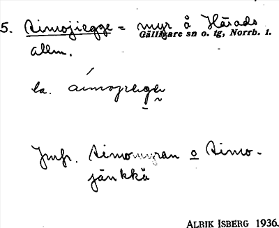 Bild på arkivkortet för arkivposten Aimojiegge
