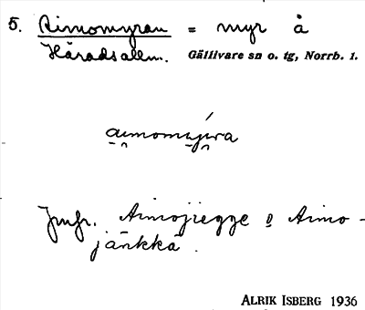 Bild på arkivkortet för arkivposten Aimomyran