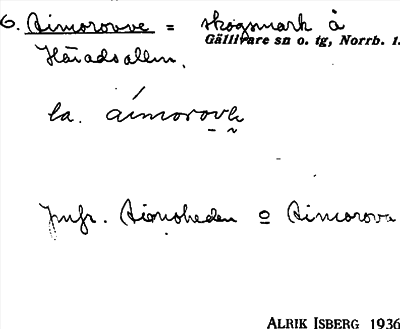 Bild på arkivkortet för arkivposten Aimorovve
