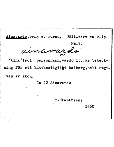 Bild på arkivkortet för arkivposten Ainavardo