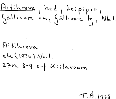 Bild på arkivkortet för arkivposten Aitikrova