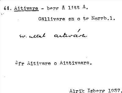 Bild på arkivkortet för arkivposten Aitivare
