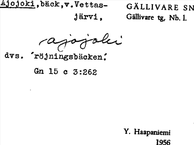 Bild på arkivkortet för arkivposten Ajojoki