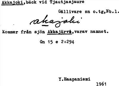 Bild på arkivkortet för arkivposten Akkajoki