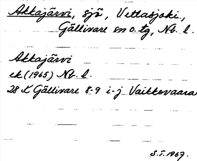 Bild på arkivkortet för arkivposten Akkajärvi