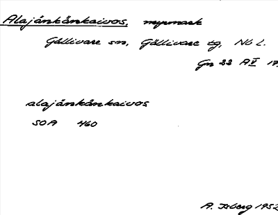 Bild på arkivkortet för arkivposten Alajänkänkaivos