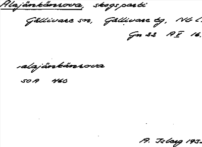 Bild på arkivkortet för arkivposten Alajänkänrova