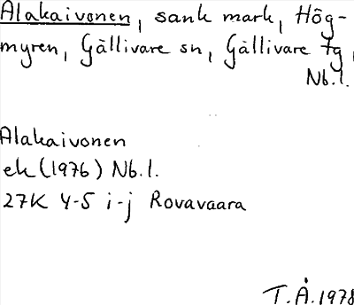 Bild på arkivkortet för arkivposten Alakaivonen