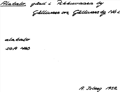 Bild på arkivkortet för arkivposten Alatalo