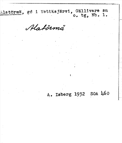 Bild på arkivkortet för arkivposten Alatörmä