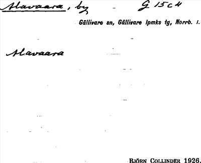 Bild på arkivkortet för arkivposten Alavaara