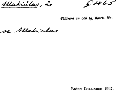 Bild på arkivkortet för arkivposten Allakiälas