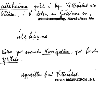 Bild på arkivkortet för arkivposten Alleheima