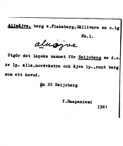 Bild på arkivkortet för arkivposten Alluåjve