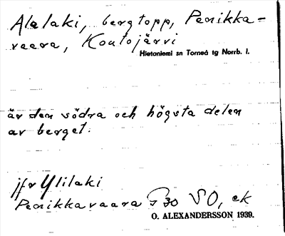 Bild på arkivkortet för arkivposten Alalaki