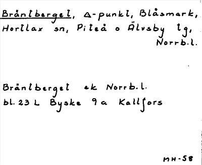 Bild på arkivkortet för arkivposten Bräntberget