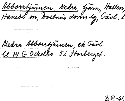 Bild på arkivkortet för arkivposten Abborrtjärnen, Nedra